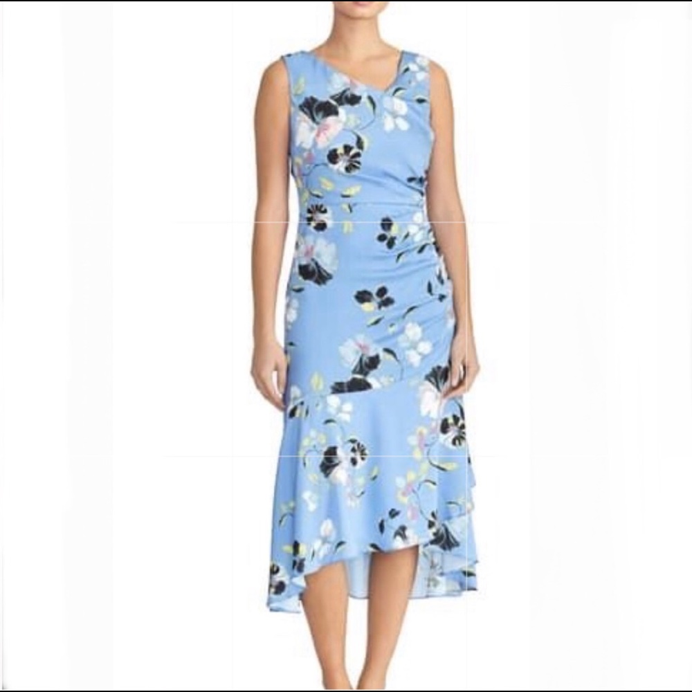 Rachel Roy Orchid Floral Midi Dress